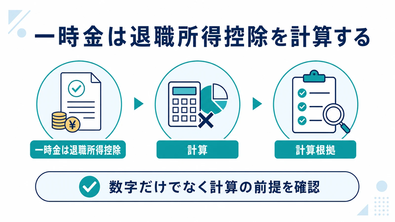 一時金は退職所得控除を計算する