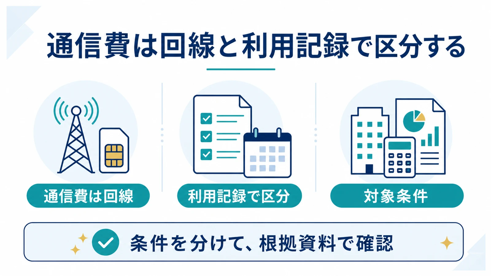 通信費は回線と利用記録で区分する