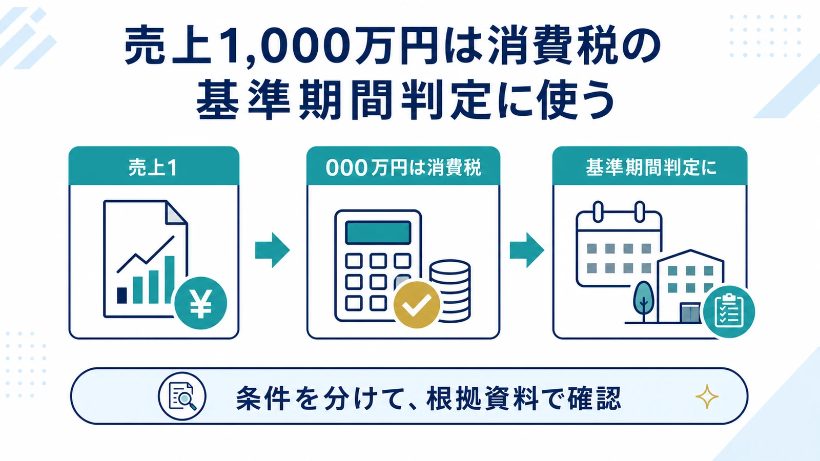 売上1,000万円は消費税の基準期間判定に使う
