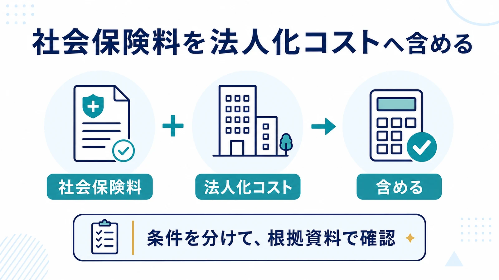 社会保険料を法人化コストへ含める