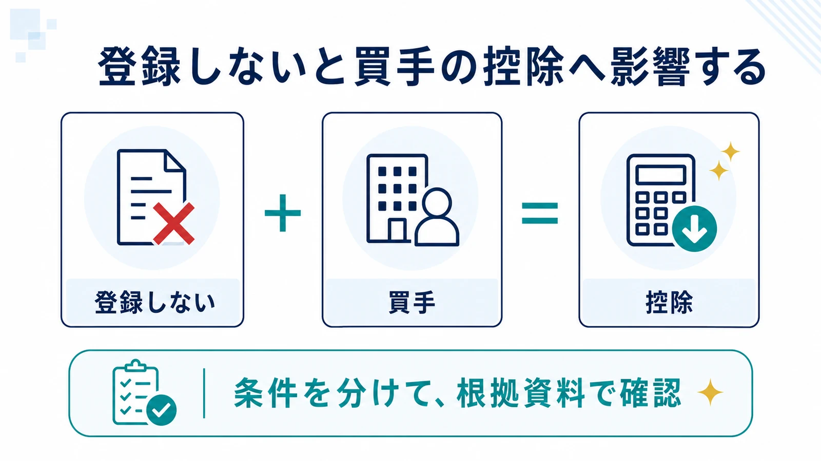 登録しないと買手の控除へ影響する