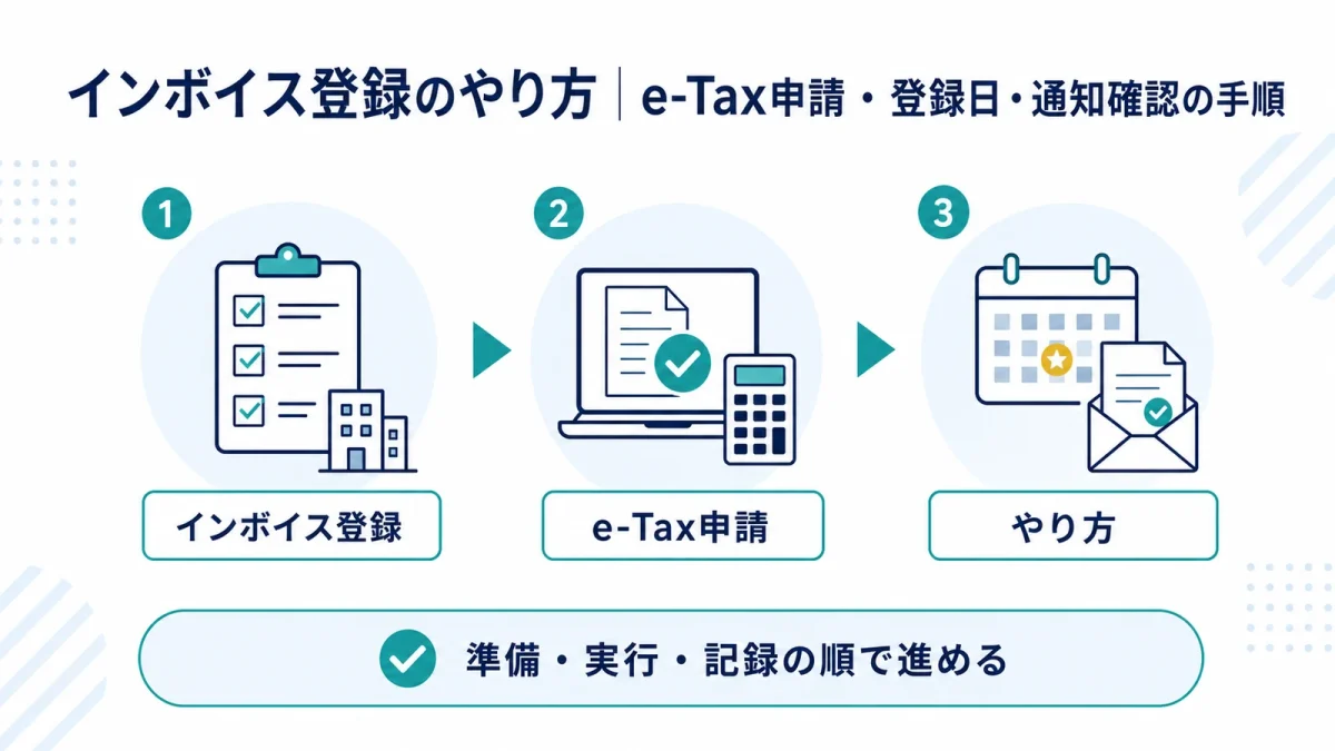 インボイス登録のやり方｜e-Tax申請・登録日・通知確認の手順