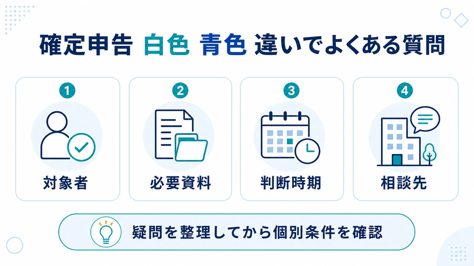 確定申告 白色 青色 違いでよくある質問