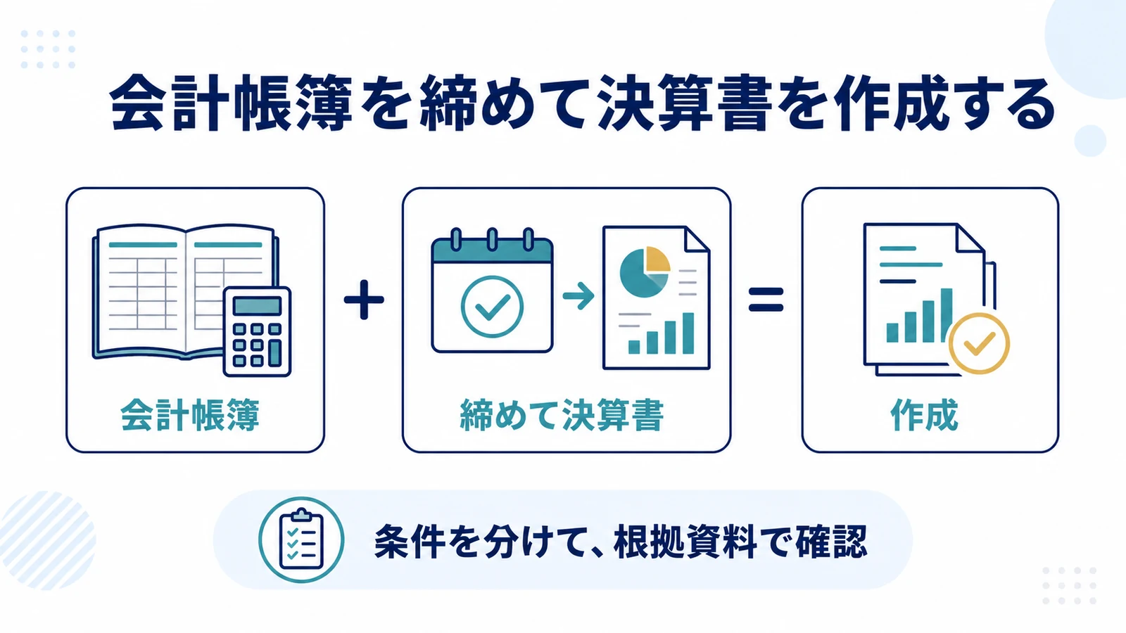 会計帳簿を締めて決算書を作成する