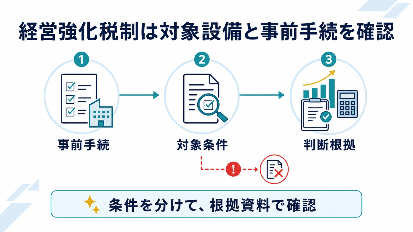 経営強化税制は対象設備と事前手続を確認