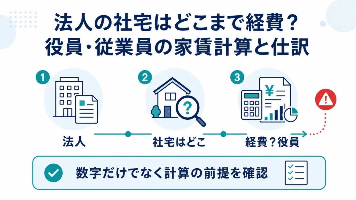 法人の社宅はどこまで経費？役員・従業員の家賃計算と仕訳