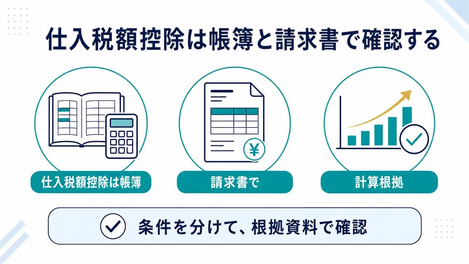 仕入税額控除は帳簿と請求書で確認する
