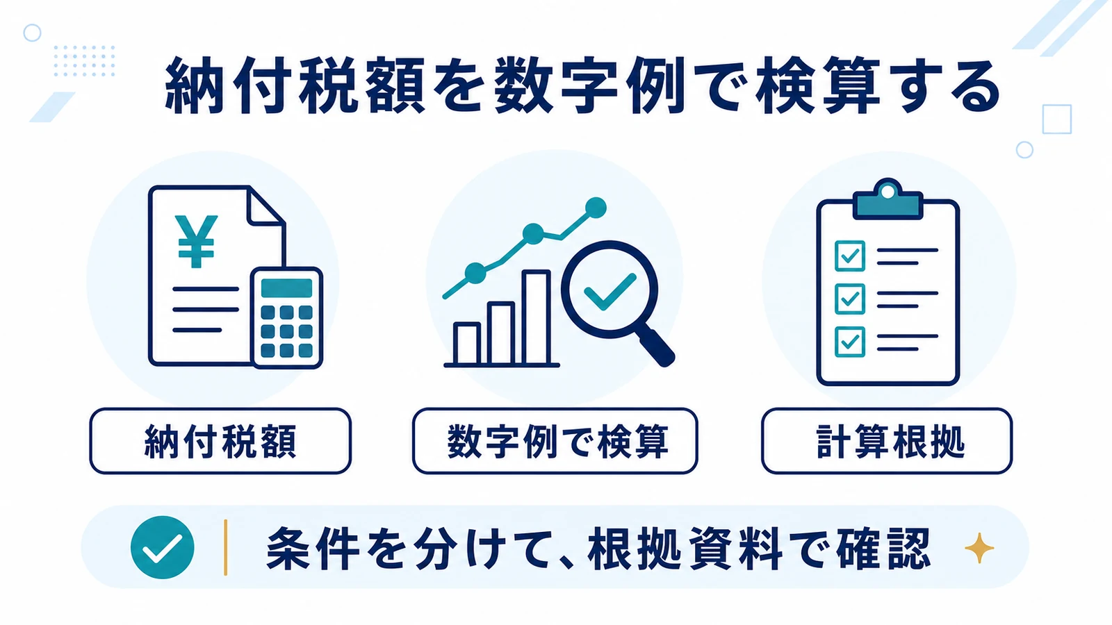 納付税額を数字例で検算する