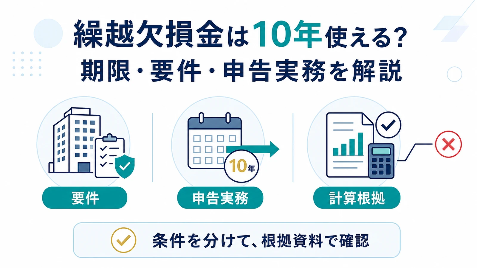 繰越欠損金は10年使える？期限・要件・申告実務を解説