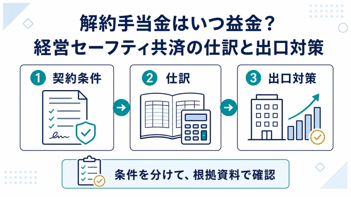 解約手当金はいつ益金？経営セーフティ共済の仕訳と出口対策