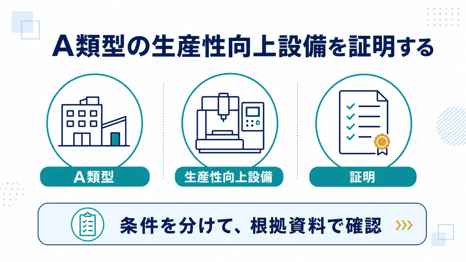 A類型の生産性向上設備を証明する
