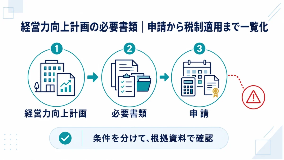 経営力向上計画の必要書類｜申請から税制適用まで一覧化