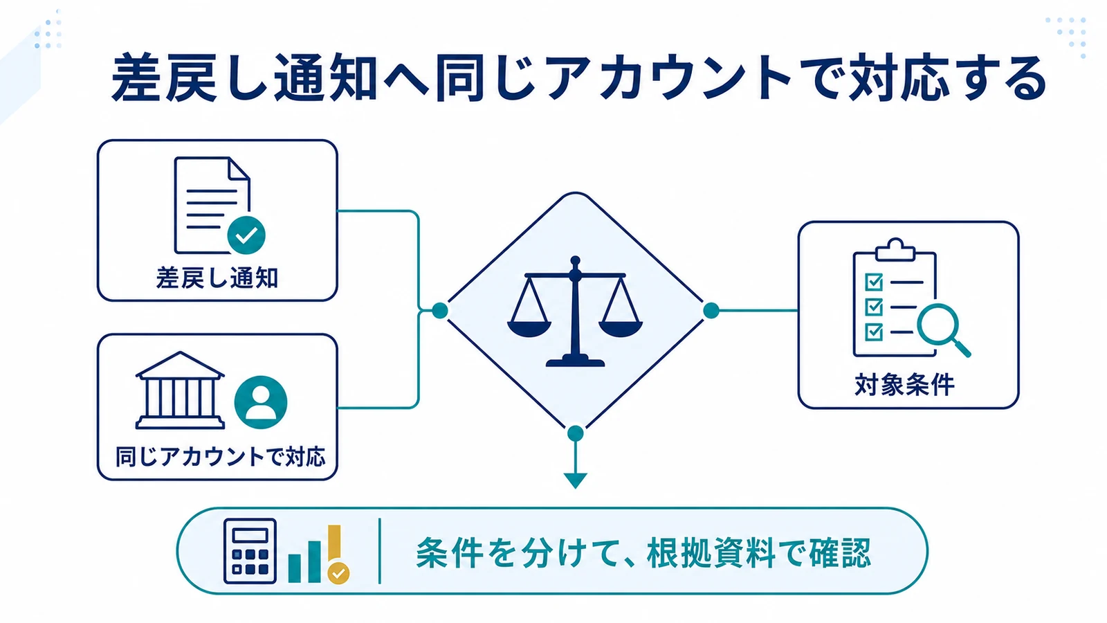 差戻し通知へ同じアカウントで対応する