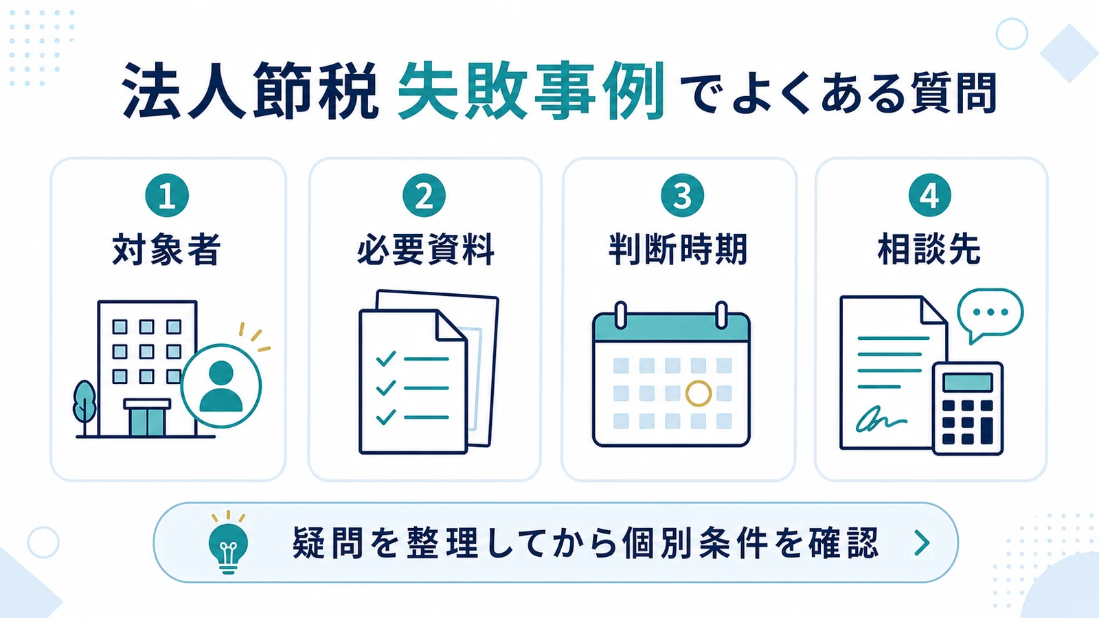 法人節税 失敗事例でよくある質問