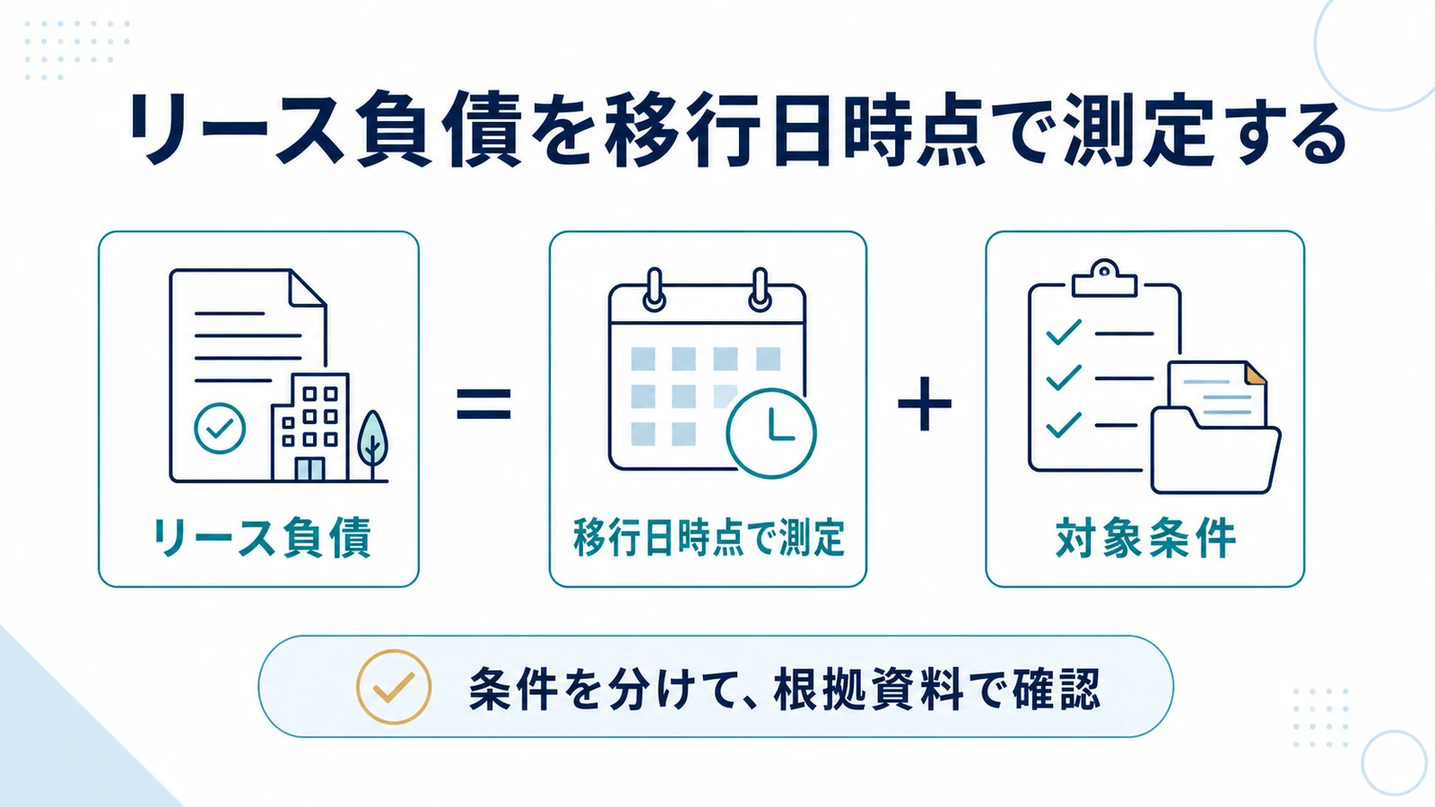 リース負債を移行日時点で測定する
