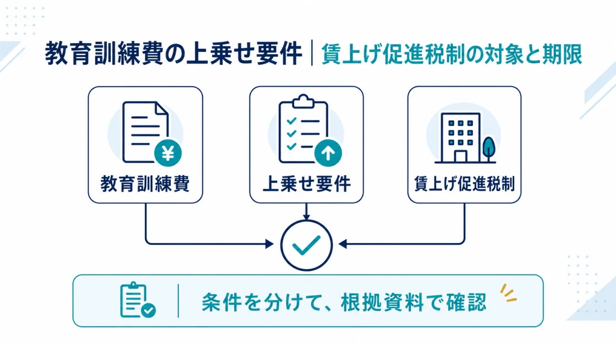 教育訓練費の上乗せ要件｜賃上げ促進税制の対象と期限