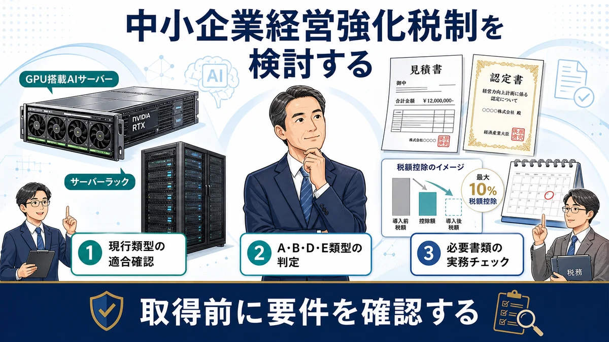 中小企業経営強化税制を検討する