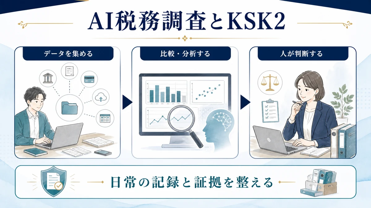 AI税務調査とKSK2とは？調査対象の選定と企業が備える資料を解説【2026年版】