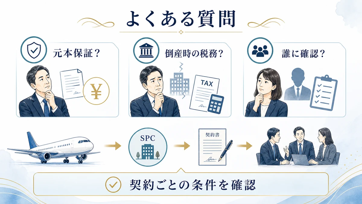 航空機オペレーティングリース 倒産のよくある質問