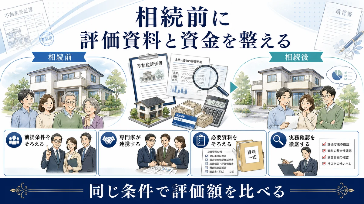 相続前に評価資料と資金を整える