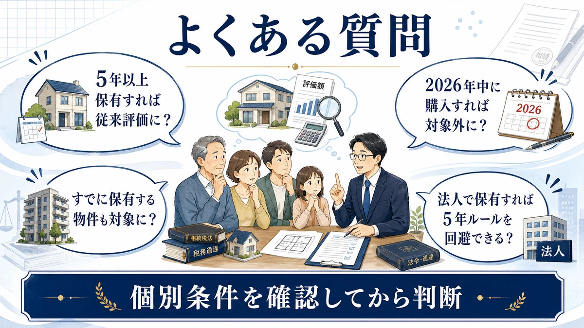 賃貸不動産 相続税 5年ルールのよくある質問