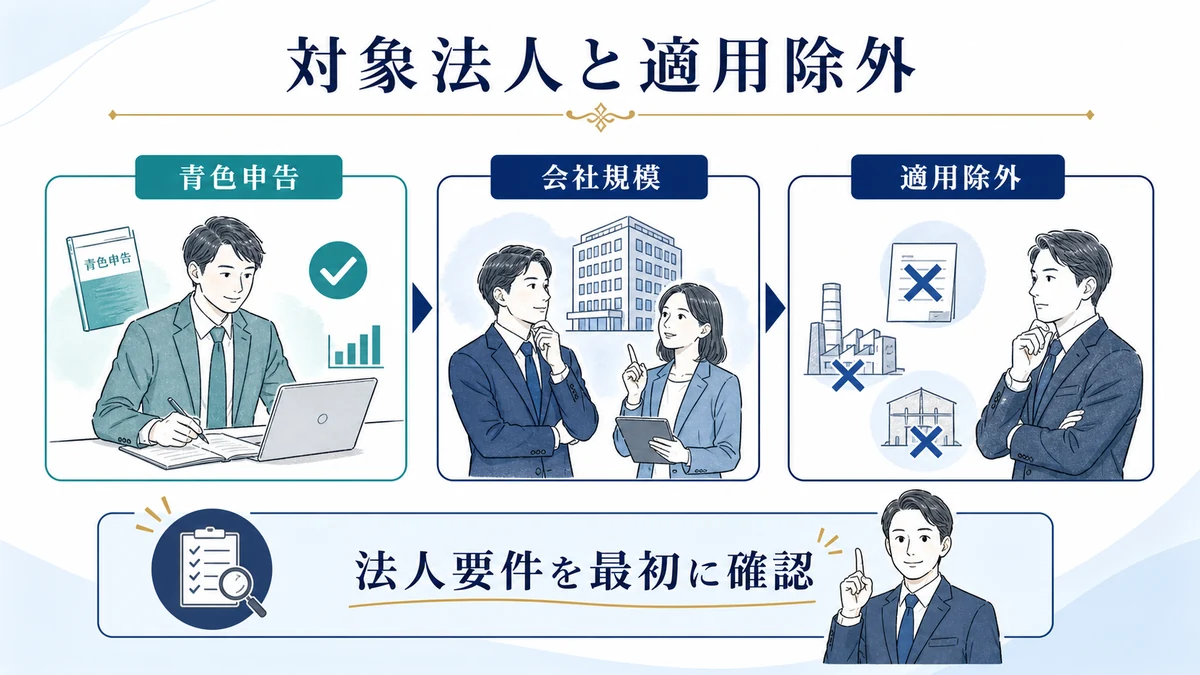 対象法人と適用除外の確認