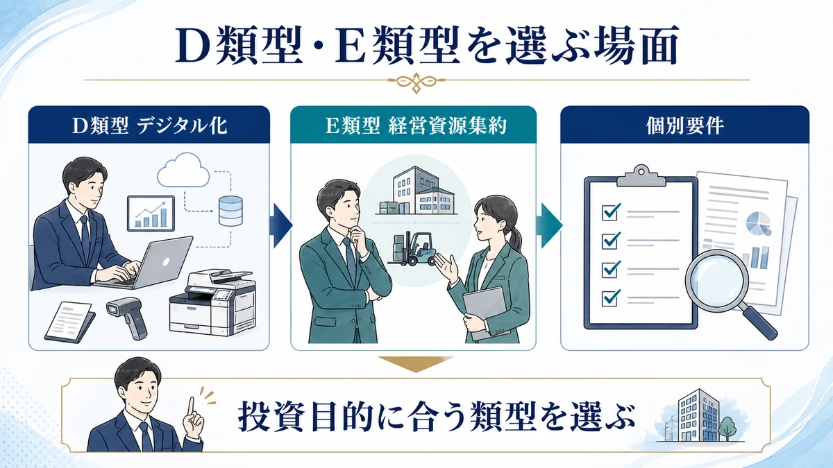 D類型・E類型を選ぶ場面