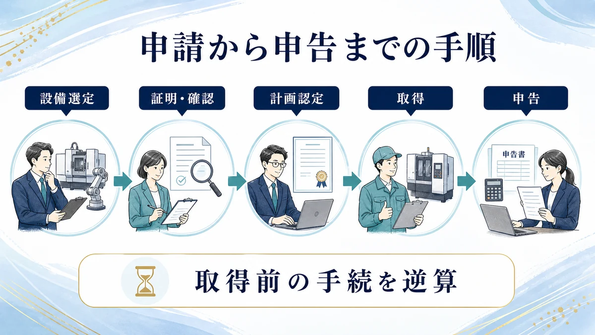 申請から申告までの実務手順