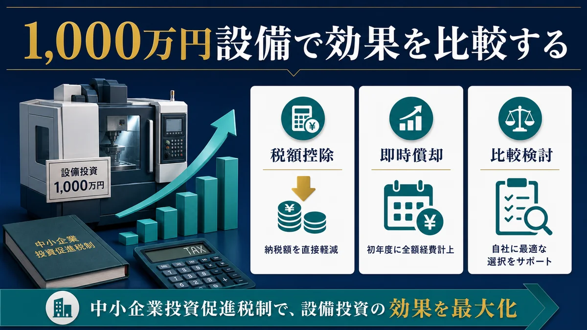 1,000万円設備で効果を比較する