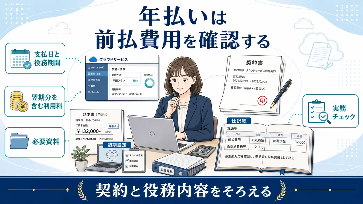 年払いは前払費用を確認する