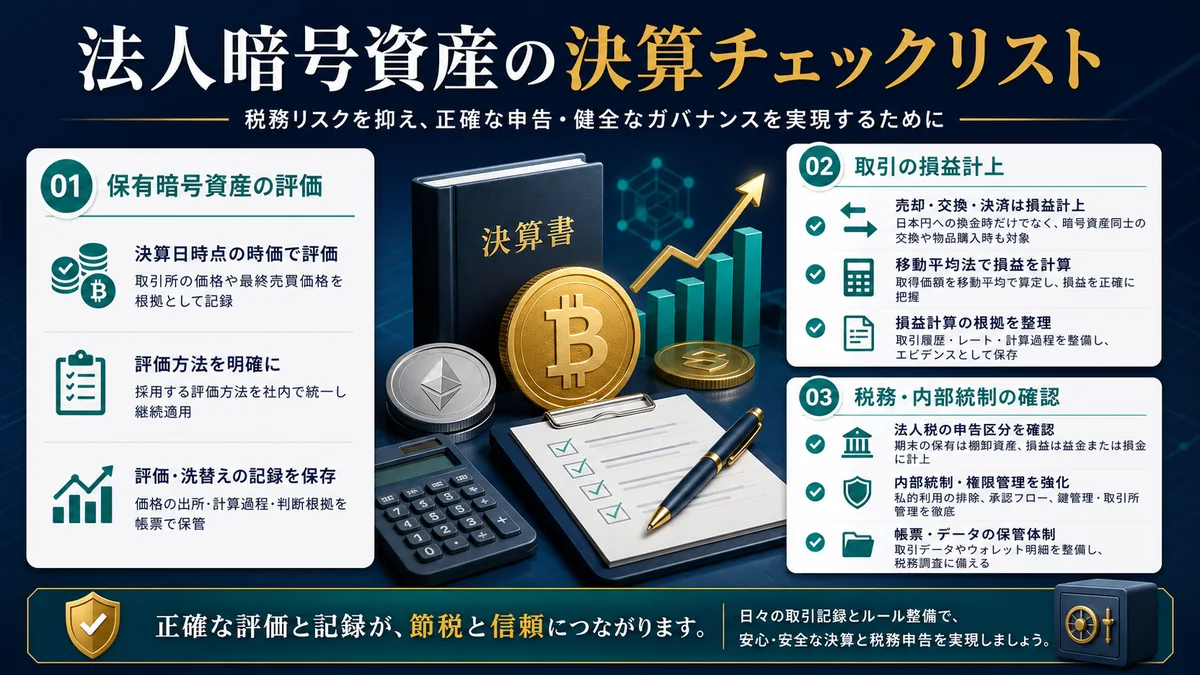 法人暗号資産の決算チェックリスト