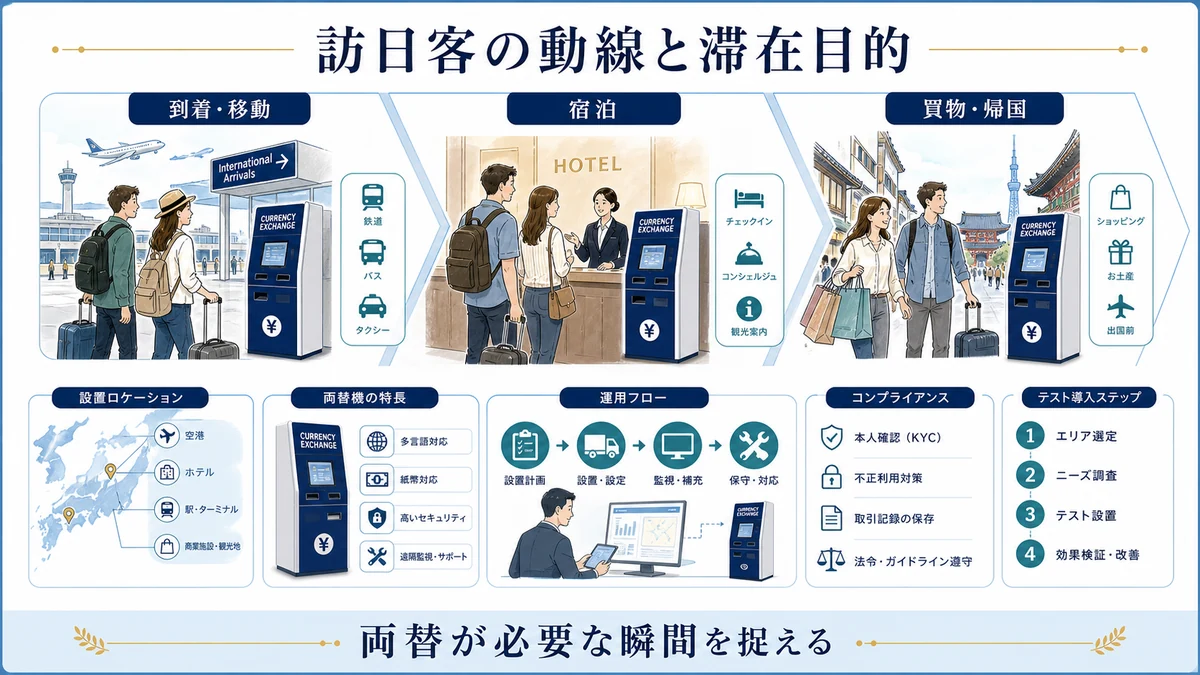 訪日客の動線と滞在目的