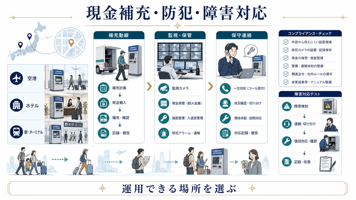 現金補充・防犯・障害対応