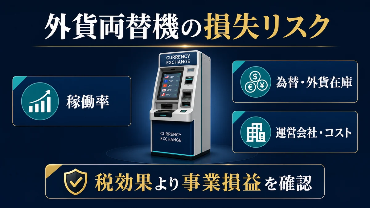 外貨両替機で損失が出る原因は？稼働率・為替・業者リスクを解説