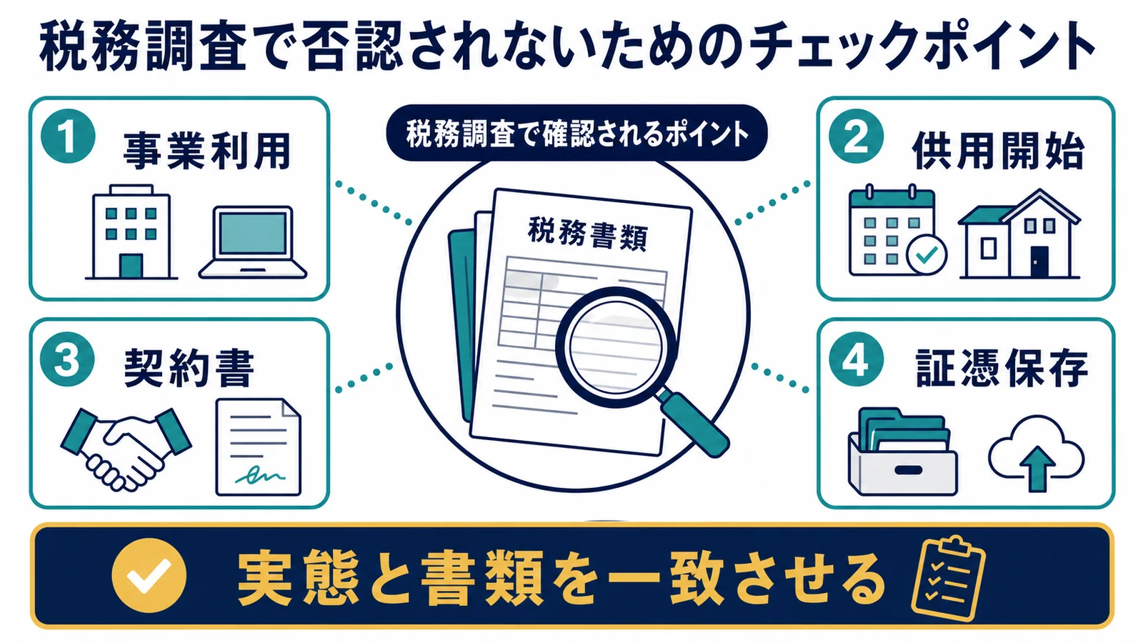 税務調査で否認されないためのチェックポイント