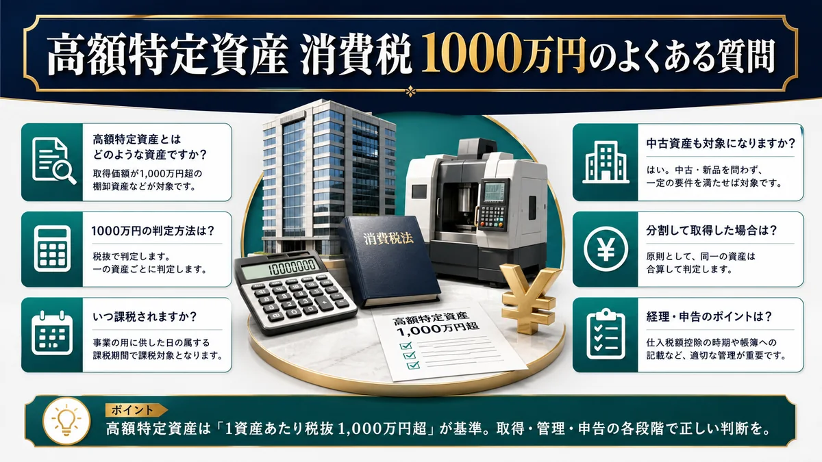 高額特定資産 消費税 1000万円のよくある質問