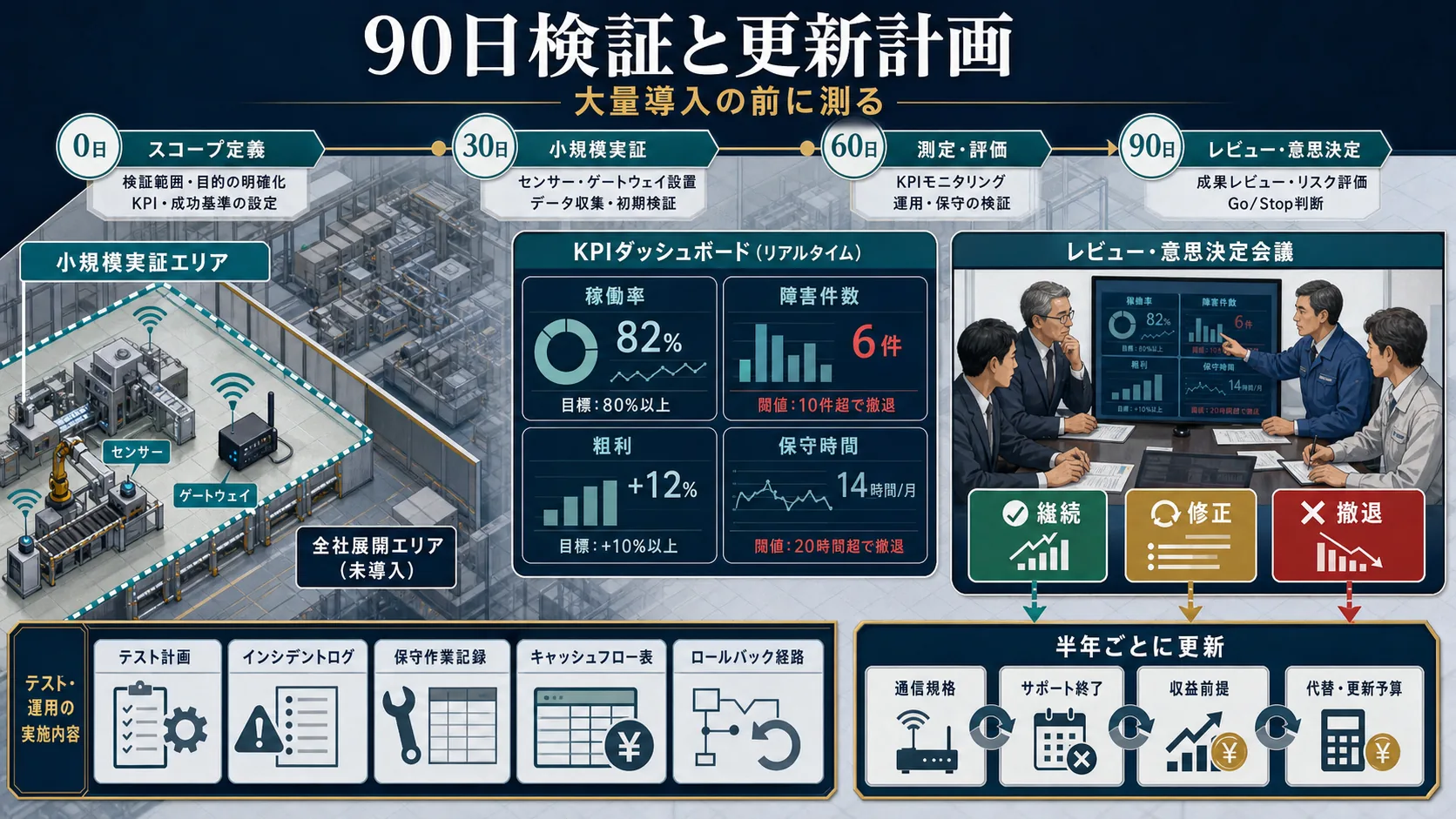 90日検証で投資判断と更新計画を固める