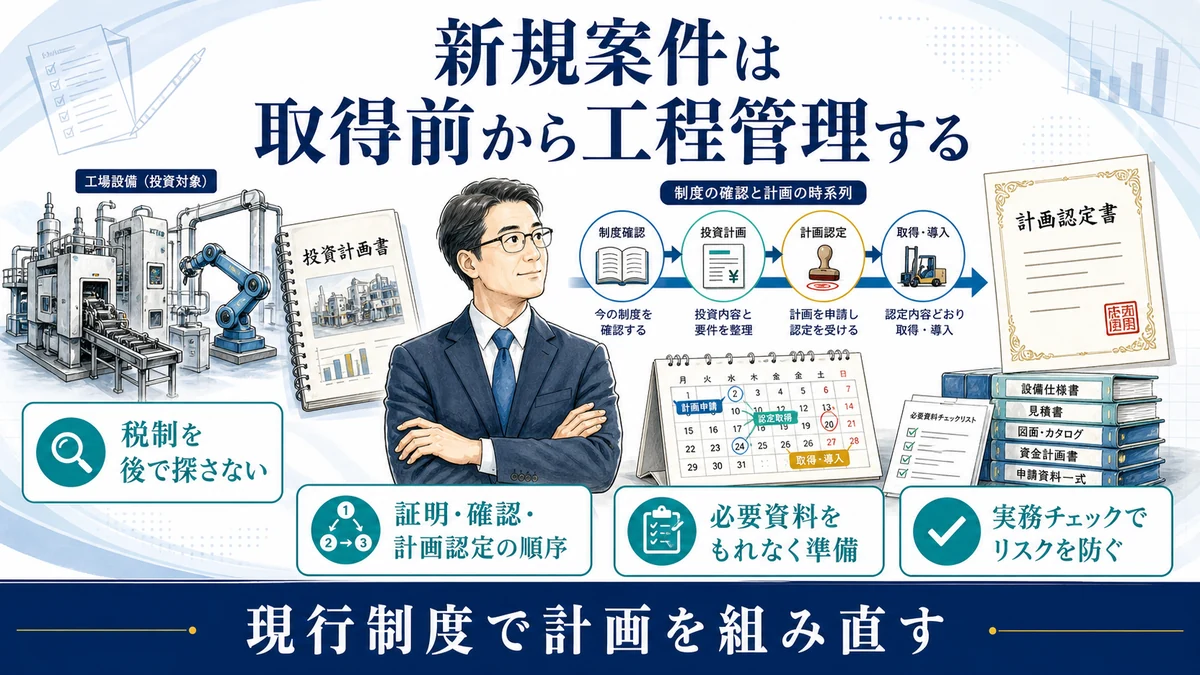 新規案件は取得前から工程管理する
