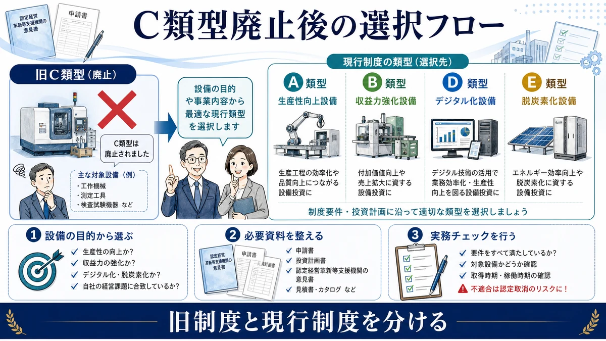 C類型廃止後の選択フロー