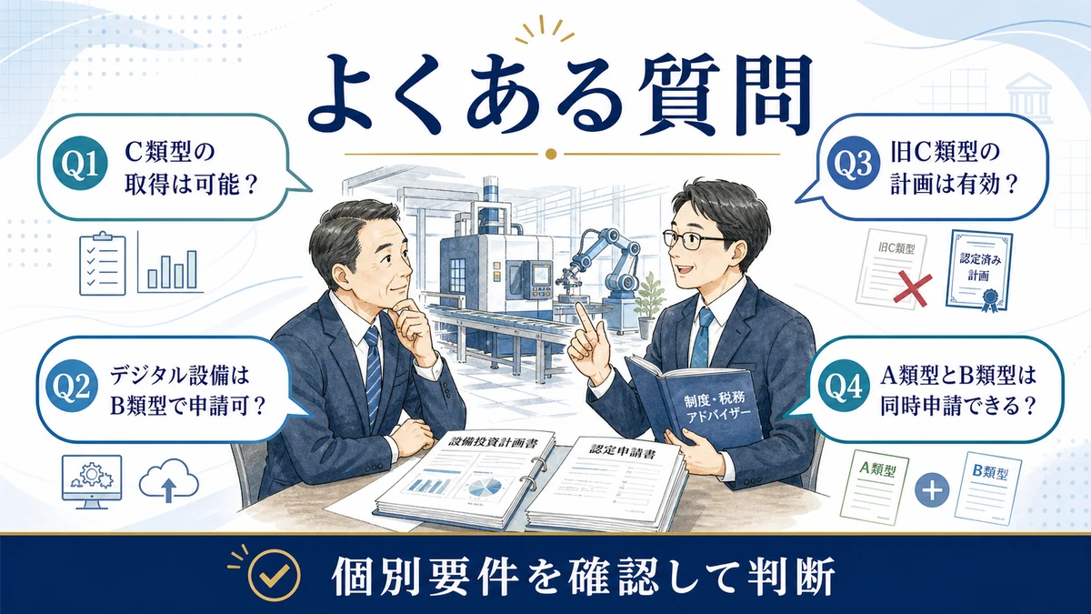 経営強化税制 C類型 廃止のよくある質問