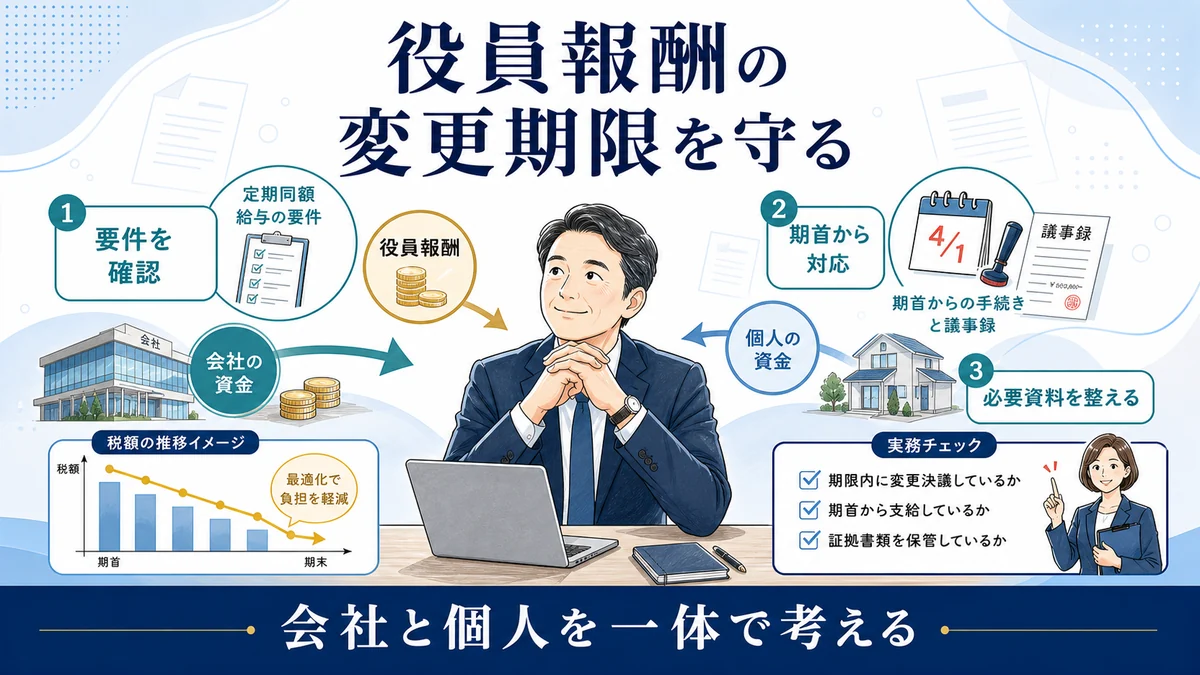 役員報酬の変更期限を守る