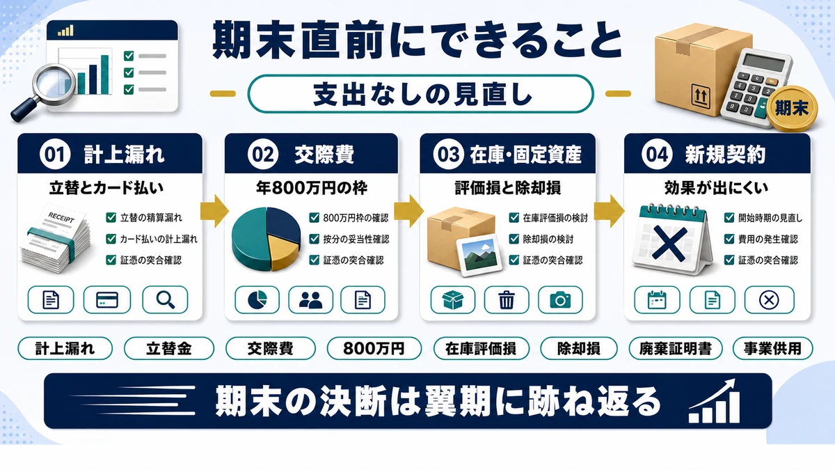 期末直前にできることの要点を整理した図