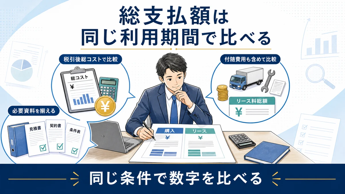 総支払額は同じ利用期間で比べる