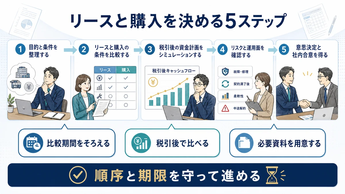 リースと購入を決める5ステップ