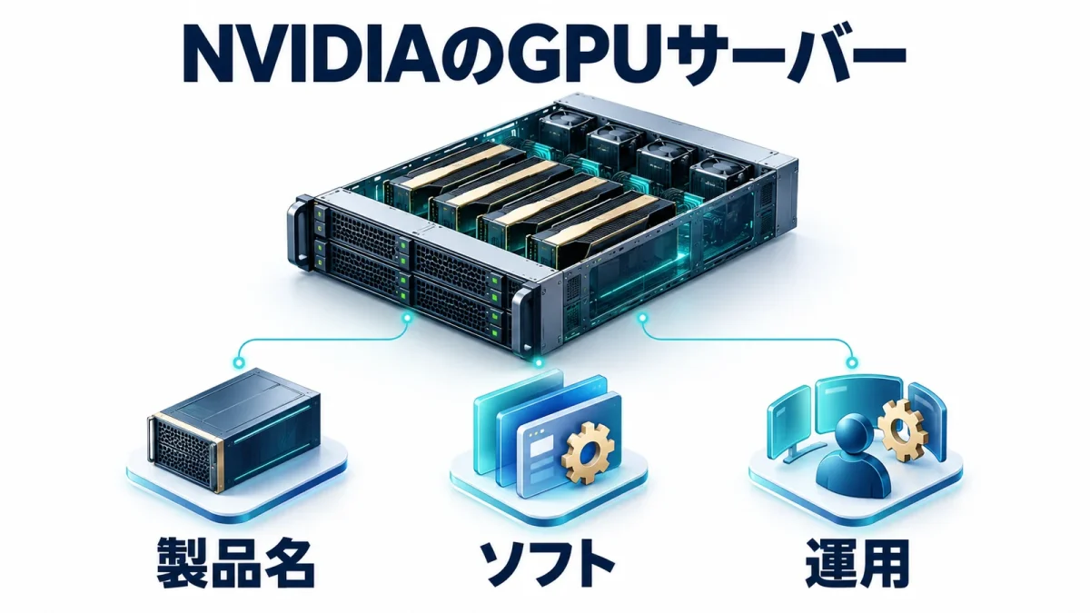 NVIDIA搭載サーバーの製品名とソフトと運用を確認