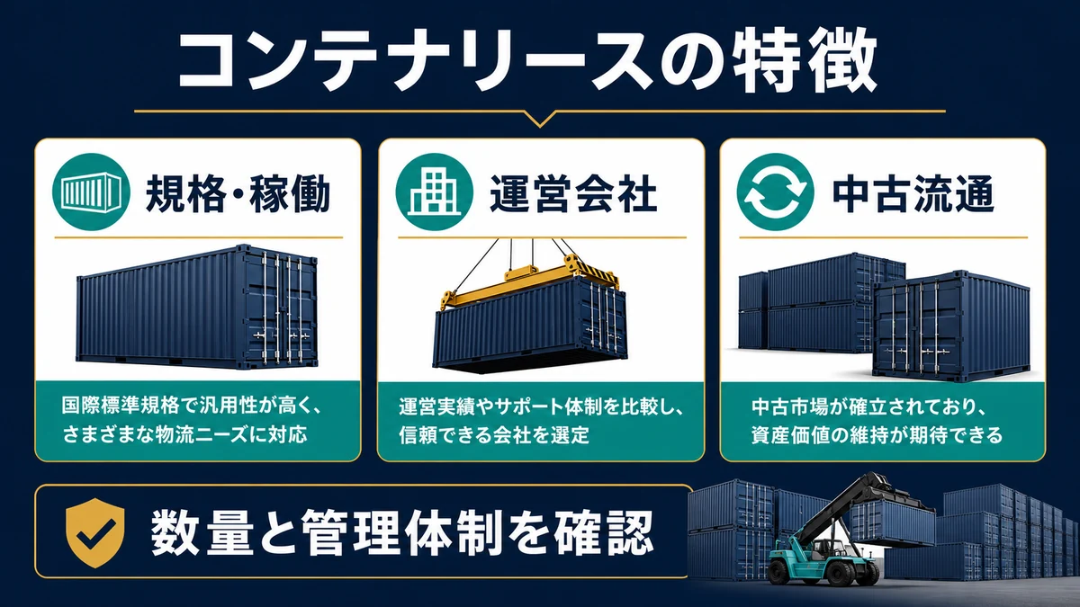 コンテナリースの特徴