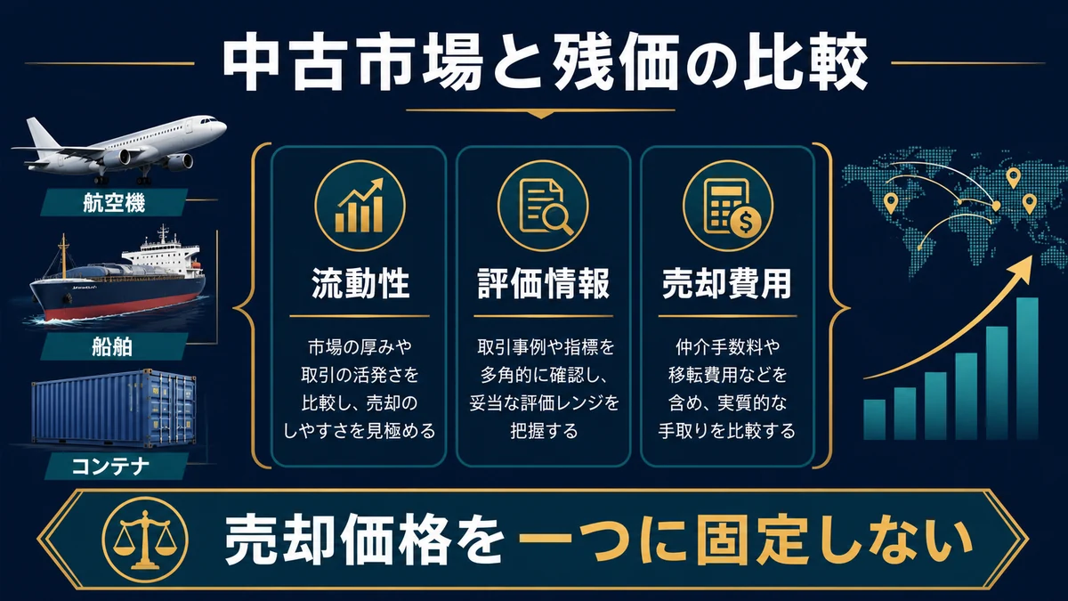 中古市場と残価の比較