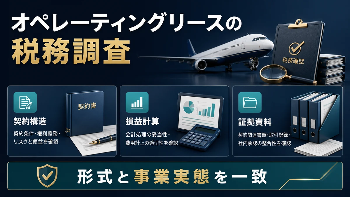 オペレーティングリースの税務調査｜確認される契約・損益・証拠資料を解説