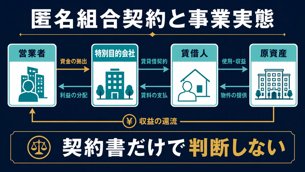 匿名組合契約と事業実態の確認