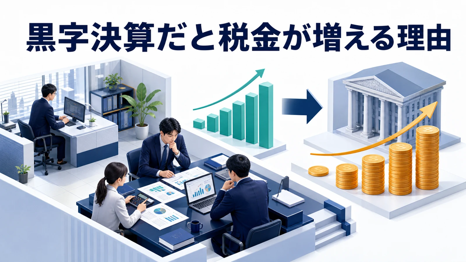 黒字決算だと税金が増える理由